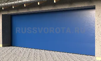 Ворота Damast секционные бытовые на две машины стальные (металл) - полотно из сэндвич-панелей